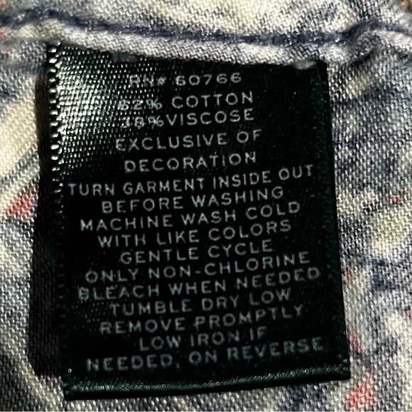 Ralph Lauren Button Down Paisley Sleep Shirt with Embroidered Logo on Po… - Picture 15 of 15